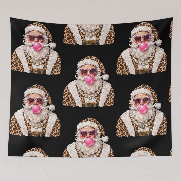 Item preview, Glam Leopard Santa Claus Christmas Holiday Portrait designed and sold by RDGNR.