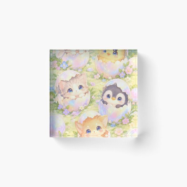 Item preview, Baby animals hatching colourful eggs designed and sold by Helmy Dream.