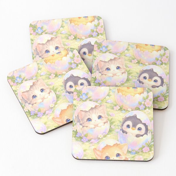 Item preview, Baby animals hatching colourful eggs designed and sold by Helmy Dream.