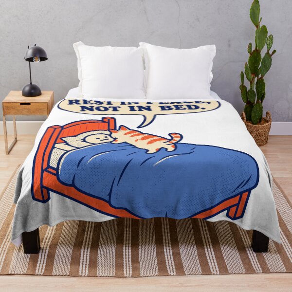 Item preview, Rest in Peace Not in Bed Funny Cat designed and sold by JOSUQART.