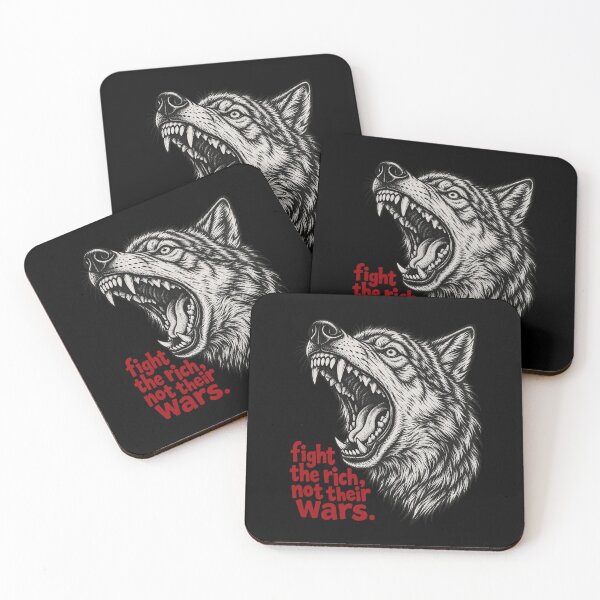 Item preview, Fight The Rich Not Their Wars Vintage Snarling Wolf Tattoo Graphic designed and sold by RamonaTeal.