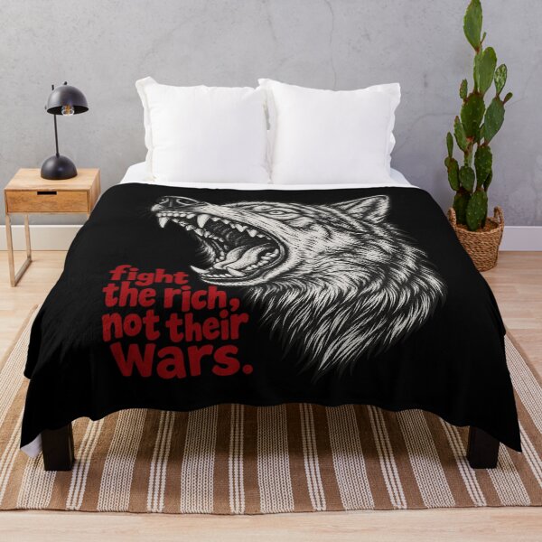 Item preview, Fight The Rich Not Their Wars Vintage Snarling Wolf Tattoo Graphic designed and sold by RamonaTeal.