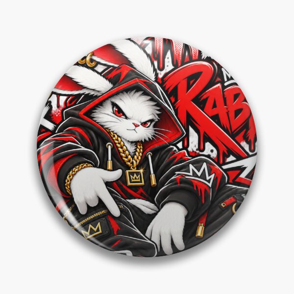 Item preview, Streetwear Rabbit King Urban Graffiti Art designed and sold by BAAKSHOP.