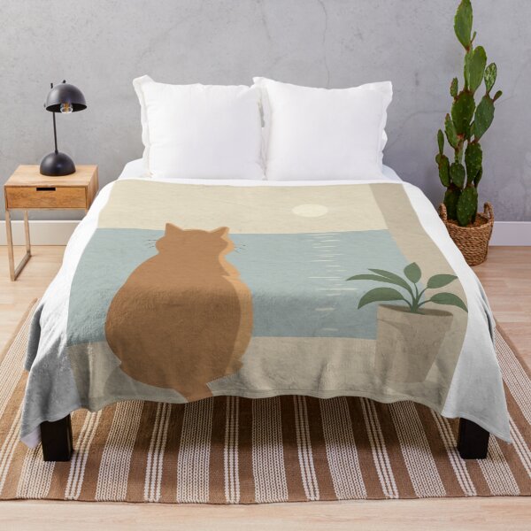 Item preview, Minimalist Ginger Cat / Let the World Wait designed and sold by Star Soulofficial.