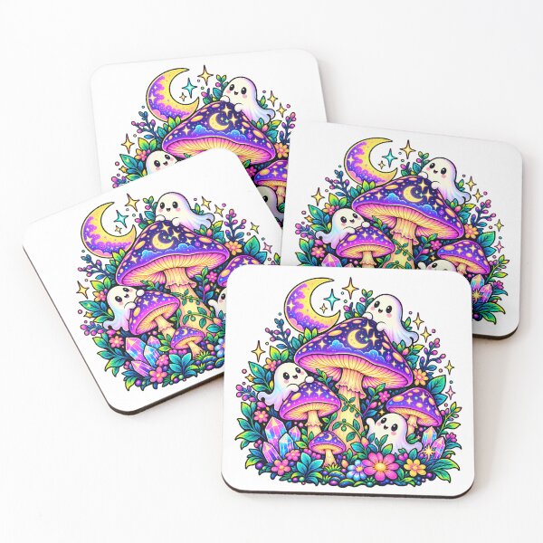 Item preview, Cute Ghost Mushroom Garden Celestial Forest designed and sold by Thai Vibe Studio.