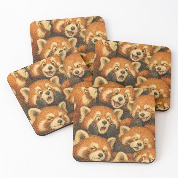 Item preview, Cute Red Pandas with Hilarious Expressions designed and sold by merchxwear.