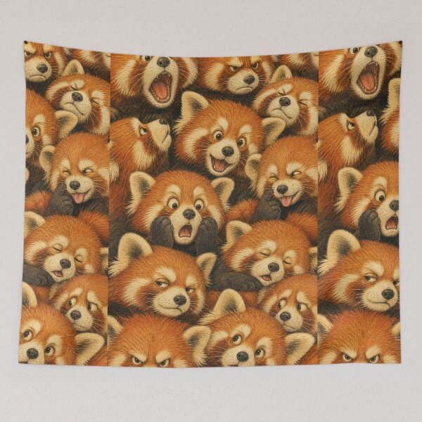 Item preview, Cute Red Pandas with Hilarious Expressions designed and sold by merchxwear.