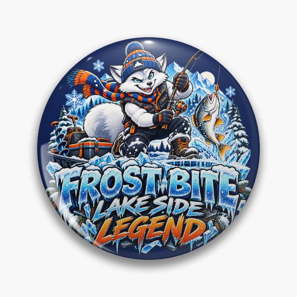 Item preview, Frostbite Lakeside Legend Ice Fishing Fox designed and sold by M. Mamdouh Artworks.