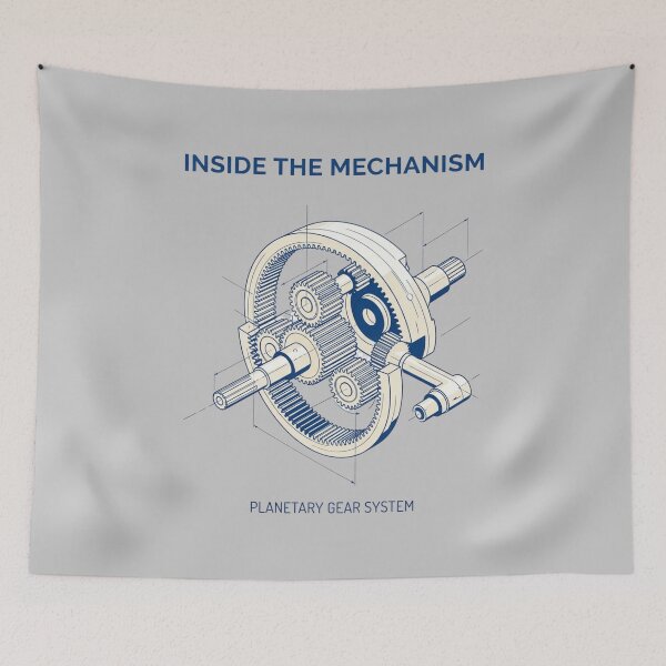 Item preview, Planetary Gear System | Mechanical Engineering Blueprint designed and sold by Amr Darwish Graphic designer.
