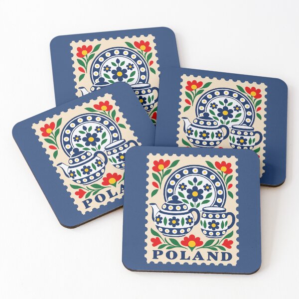 Item preview, Boleslawiec Polish Pottery Folk Art Postage Stamp designed and sold by MavtM.