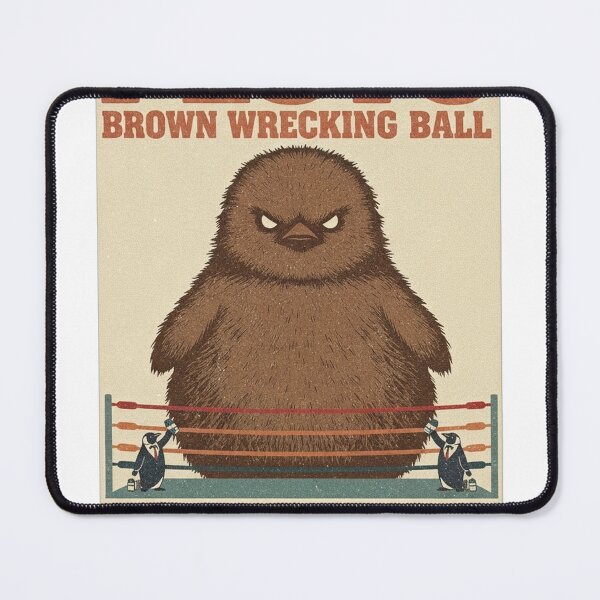 Item preview, Pesto Undefeated Brown Wrecking Ball Fight Tee designed and sold by theTrendForge.