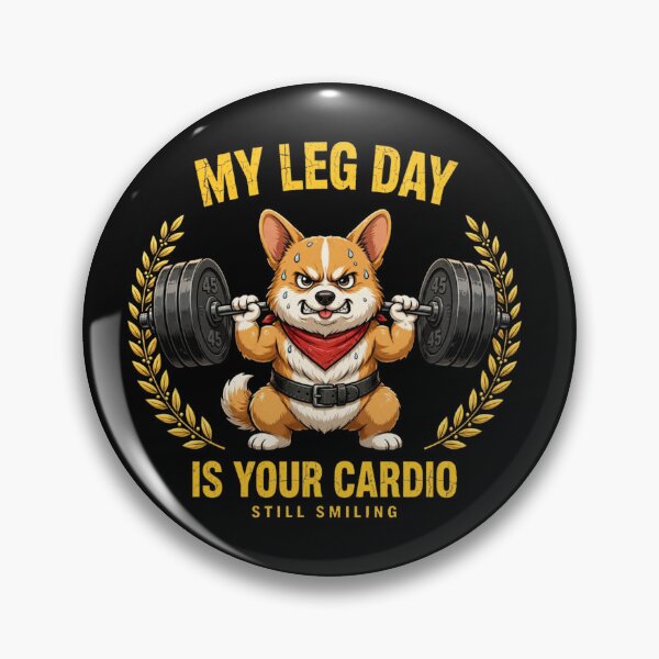 Item preview, My Leg Day Is Your Cardio Funny Corgi Gym Shirt - Corgi Squat Deadlift designed and sold by StrongEveryDayStore.