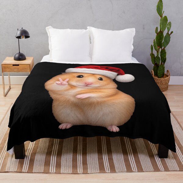 Item preview, Adorable Christmas Hamster with Santa Hat designed and sold by rafaeltto.