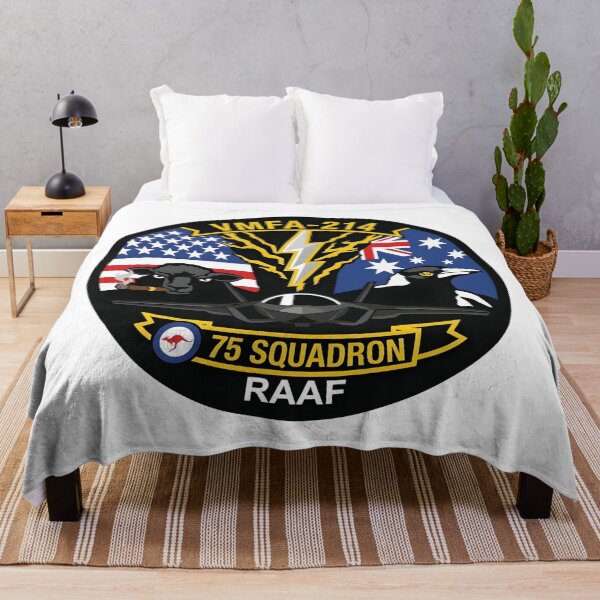 Item preview, VMFA-214 and 75 Squadron RAAF Joint Military Patch designed and sold by CharlieDesings.