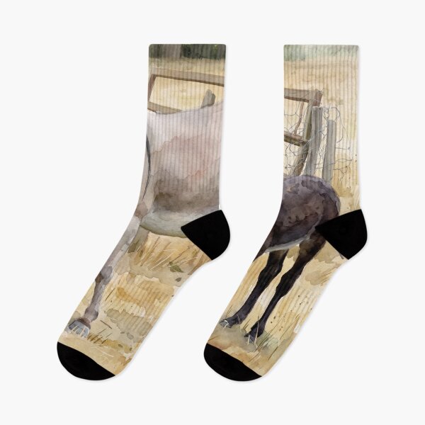Item preview, Burro y potrillo en el pasto — Arte animal rural digital en acuarela designed and sold by M.ALK.Watercolor.