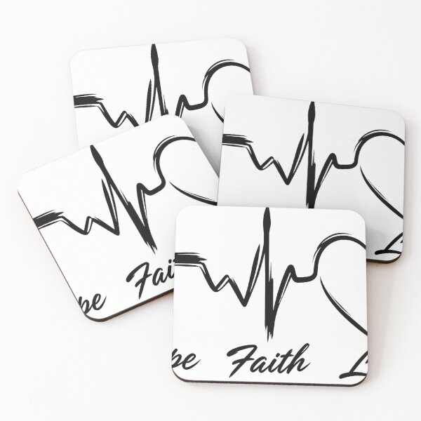 Item preview, Hope Faith Love Cross Heartbeat Heart designed and sold by JAZZY-DESIGN.
