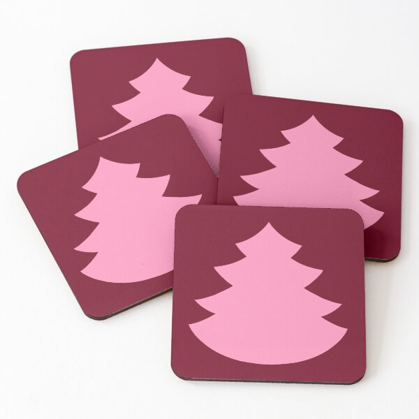 Item preview, Pink Tree on Dark Red designed and sold by OneThreeSix.