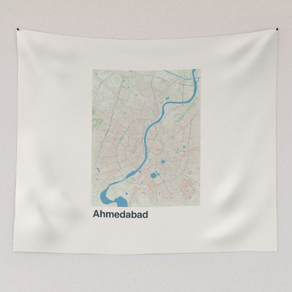 Item preview, Ahmedabad Minimalistic Map Art designed and sold by MapsNerd.