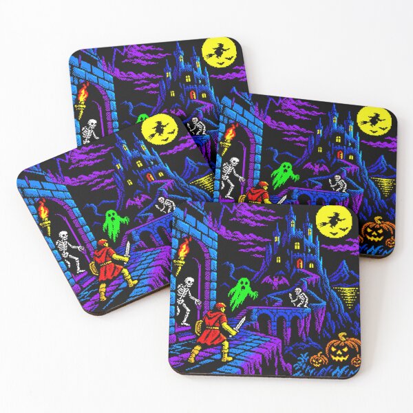 Item preview, 8-Bit Haunted Castle – Retro Pixel Art Halloween designed and sold by compugrove.