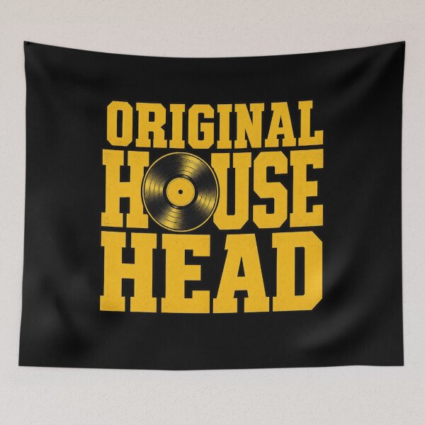Item preview, Original Househead – Distressed House Music, EDM DJ and Electronic Dance Music designed and sold by Trendably.