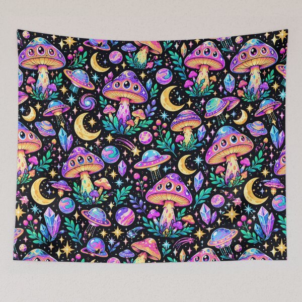 Item preview, Cute Alien Mushroom Cosmic Creature Garden designed and sold by Thai Vibe Studio.