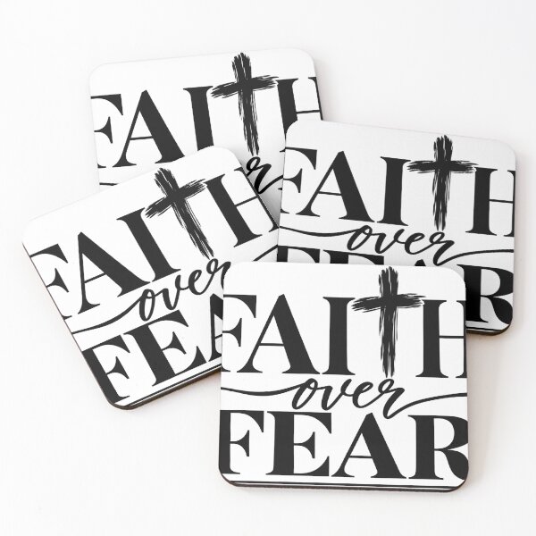 Item preview, Faith Over Fear Black Serif Cross designed and sold by JAZZY-DESIGN.