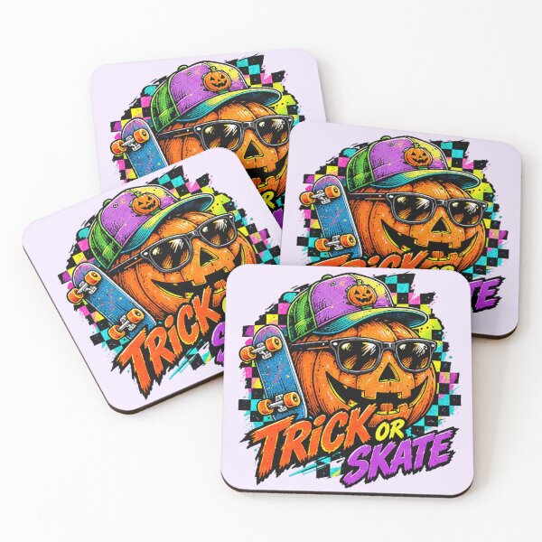 Item preview, Trick or Skate Retro Pumpkin Skater designed and sold by lungpleecha.