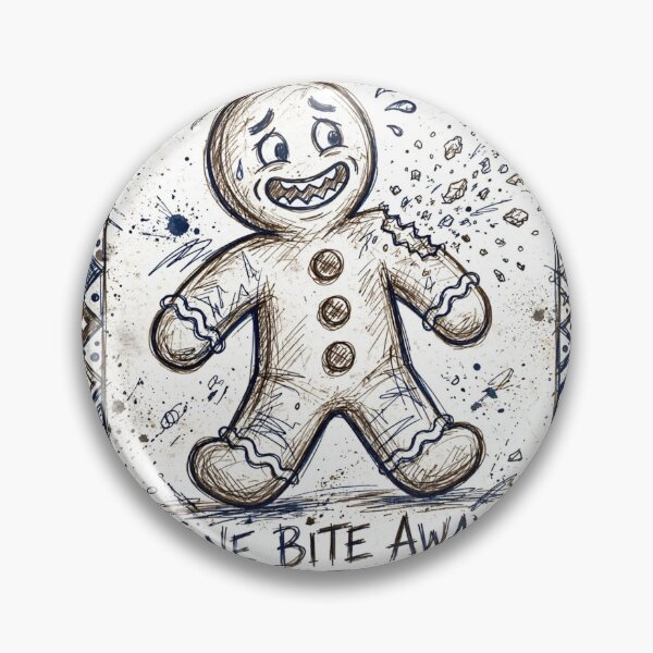 Item preview, One Bite Away From Therapy — Gingerbread Man designed and sold by TheShopier.