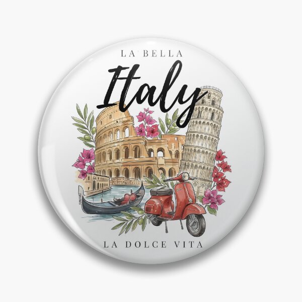 Item preview, Italy La Dolce Vita Travel Illustration designed and sold by EdwinkOne.
