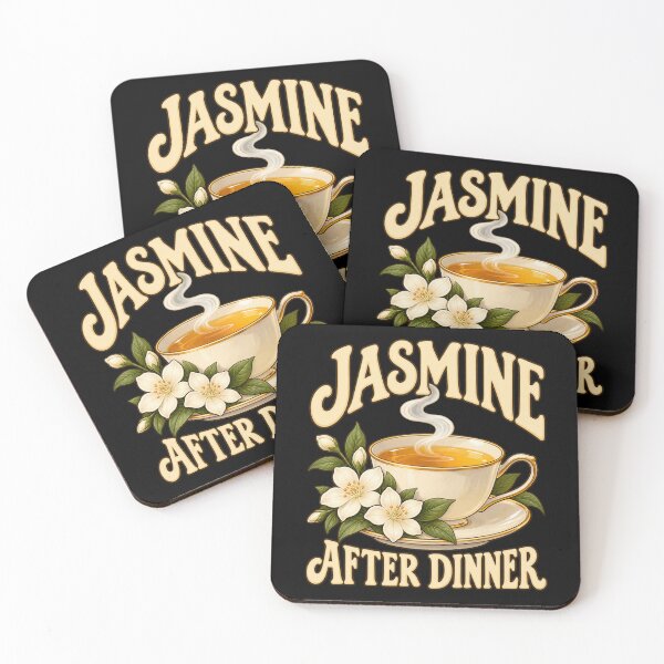 Item preview, Jasmine After Dinner – Elegant Floral Tea Moment Botanical Art designed and sold by Trendably.