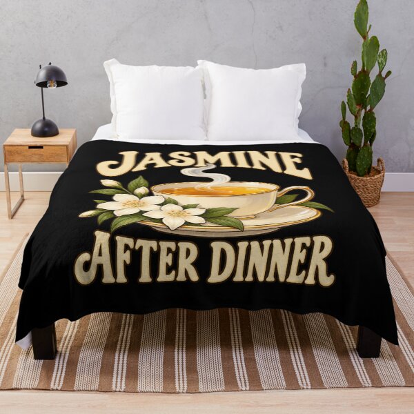 Item preview, Jasmine After Dinner – Elegant Floral Tea Moment Botanical Art designed and sold by Trendably.