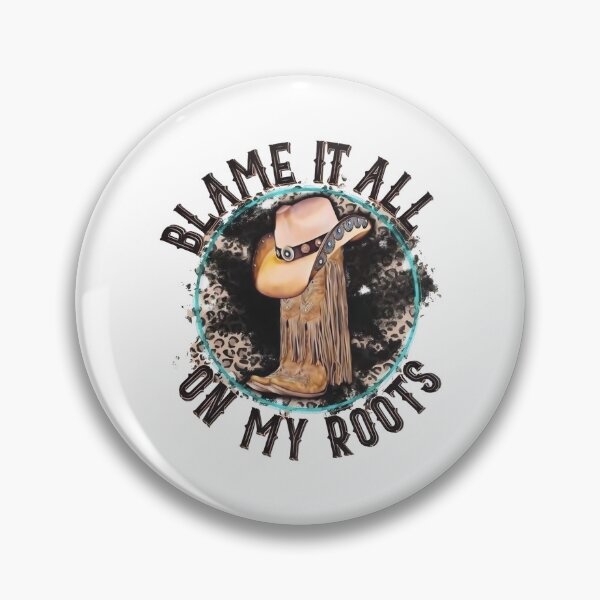 Item preview, Blame It All On My Roots - I'd Rather Be Line Dancing - Country Music Lover - Western Cowboy Hat Boots designed and sold by IdrisTalbot.