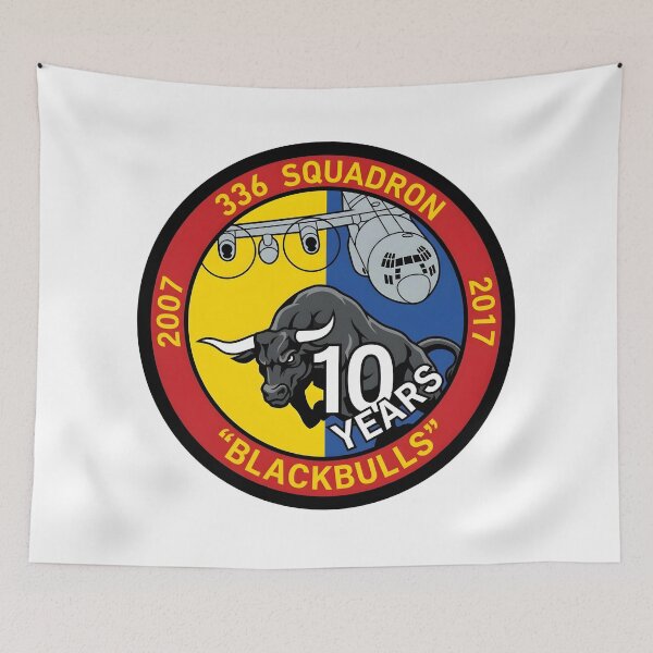 Item preview, 336 Squadron Black Bulls 10 Years Anniversary Military Patch    designed and sold by CharlieDesings.