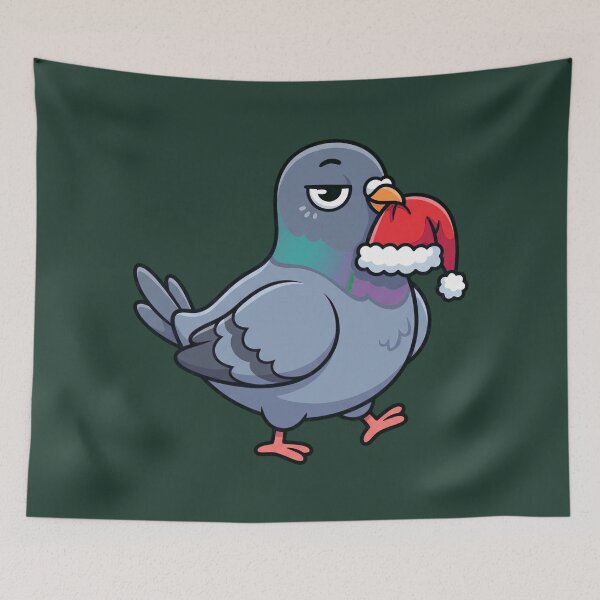 Item preview, Pigeon Santa Hat Christmas Thief designed and sold by Rariks.