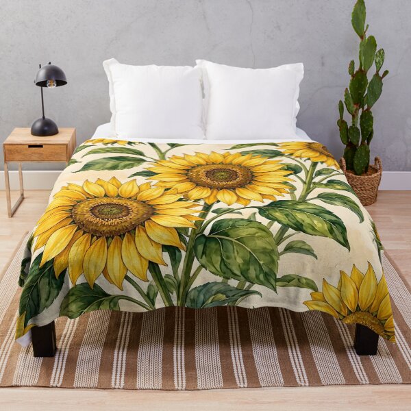 Item preview, Golden Sunflower Garden Pattern designed and sold by Sybille-Yates.