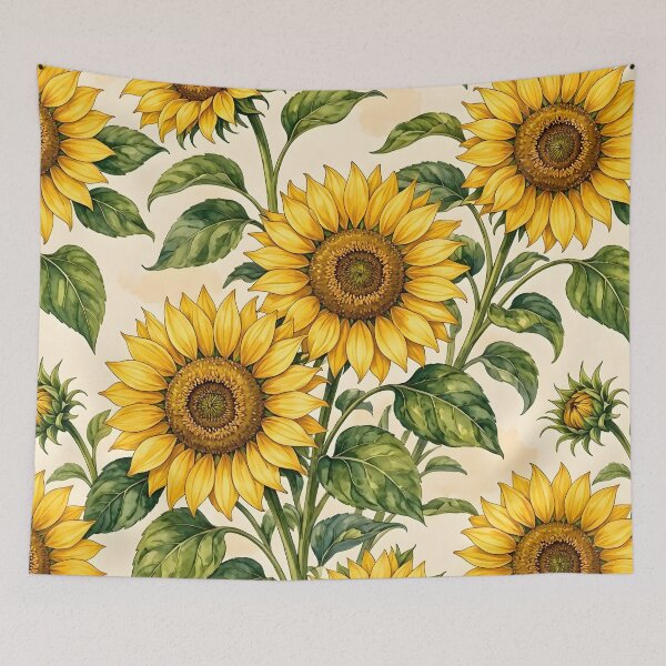 Item preview, Golden Sunflower Garden Pattern designed and sold by Sybille-Yates.