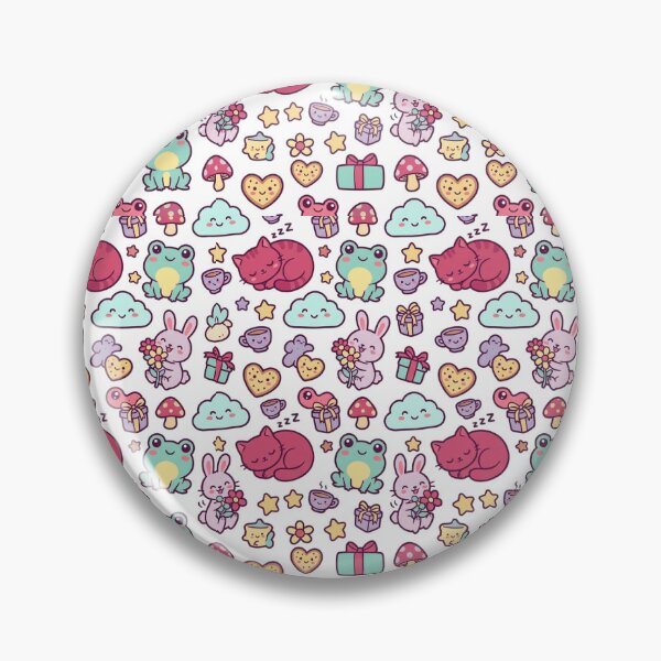 Item preview, Kawaii Cute Animals and Cozy Icons Seamless Pattern designed and sold by mood-draftsman.