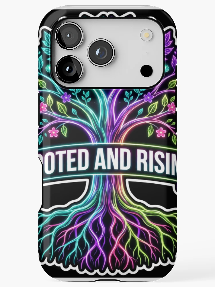 Thumbnail 1 of 4, iPhone Case, Rooted And Rising Neon Tree Sticker designed and sold by MojoHill.