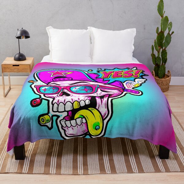 Item preview, Pink Skull Skater Sunglasses Green Tongue YES Pop Art Cool designed and sold by AstronautMerch.