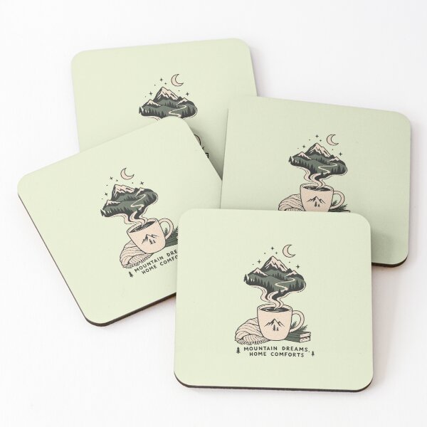 Item preview, Mountain Dreams, Home Comforts – Cozy Coffee & Mountain Art designed and sold by The Sleepy Trails Club.