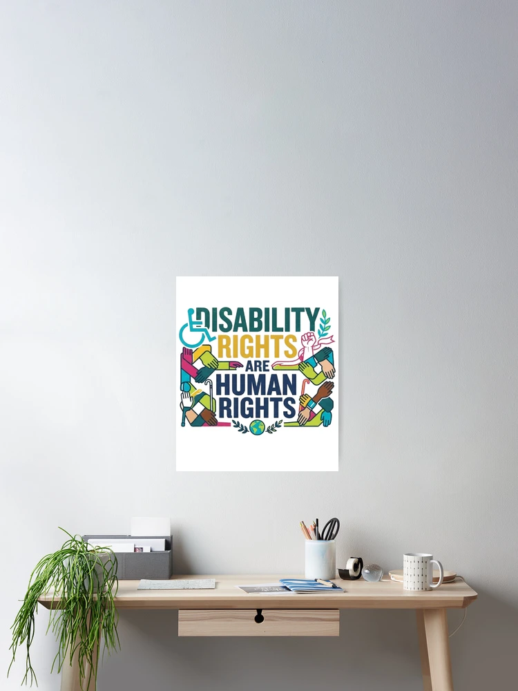Thumbnail 2 of 3, Poster, Disability Rights Are Human Rights designed and sold by Zbixu.