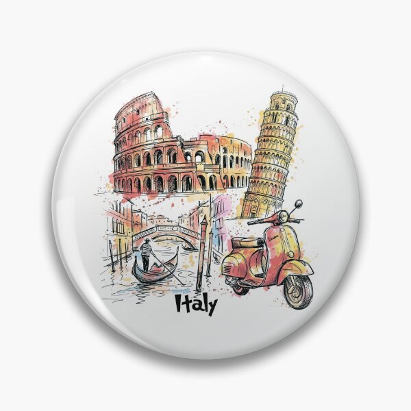 Item preview, Italy Watercolor Travel: Rome, Pisa and Venice designed and sold by EdwinkOne.