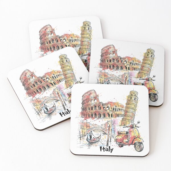 Item preview, Italy Watercolor Travel: Rome, Pisa and Venice designed and sold by EdwinkOne.