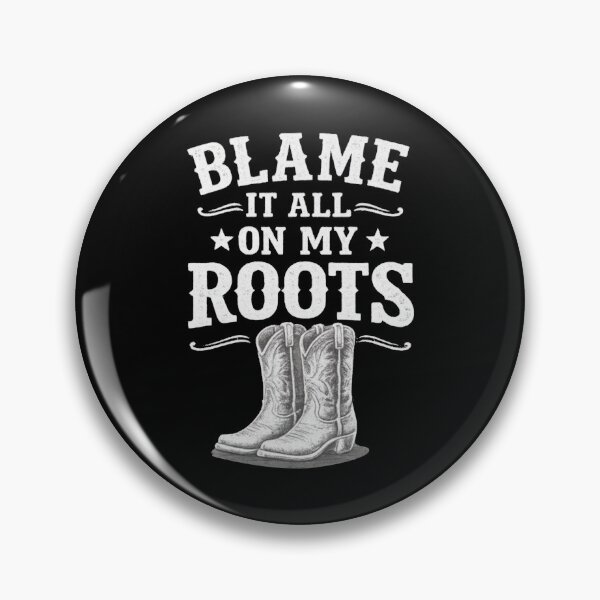 Item preview, Blame It All On My Roots - I'd Rather Be Line Dancing - Country Music Lover - Western Cowboy Hat Boots designed and sold by IdrisTalbot.