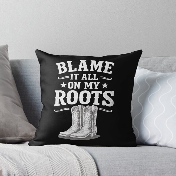 Item preview, Blame It All On My Roots - I'd Rather Be Line Dancing - Country Music Lover - Western Cowboy Hat Boots designed and sold by IdrisTalbot.