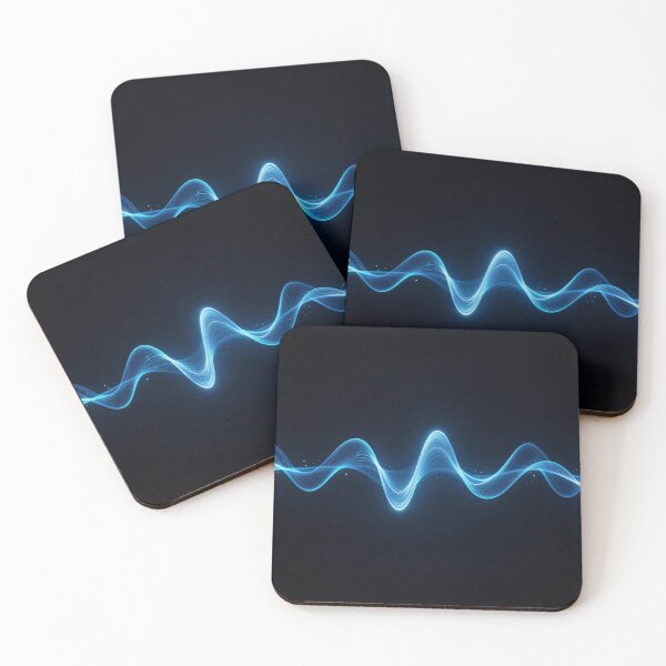 Item preview, Quantum Wave | Electric Blue Light Science Art designed and sold by simaso.