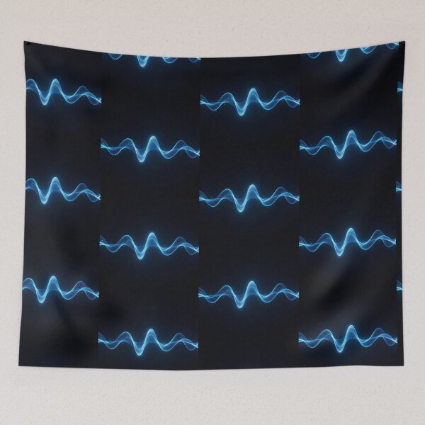 Item preview, Quantum Wave | Electric Blue Light Science Art designed and sold by simaso.