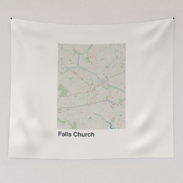 Item preview, Falls Church Minimalistic Map Art designed and sold by MapsNerd.