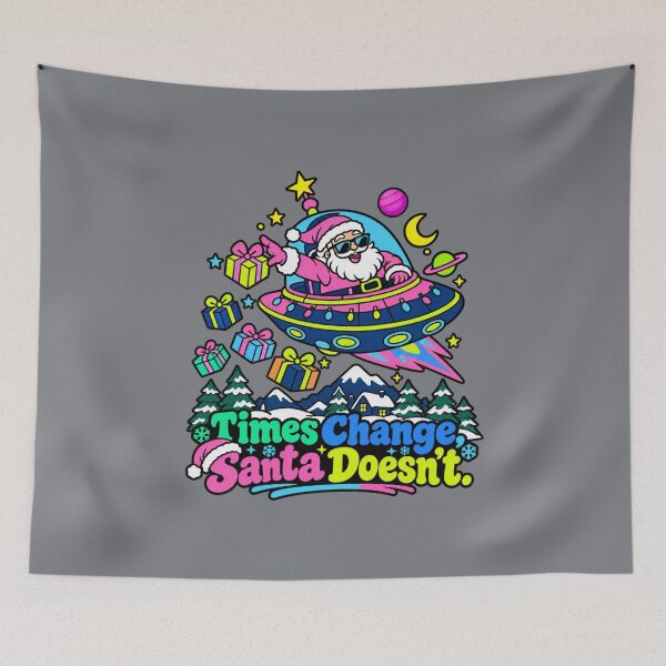 Item preview, Times Change, Santa Doesn't – Funny UFO Santa Christmas designed and sold by Aimetoi.