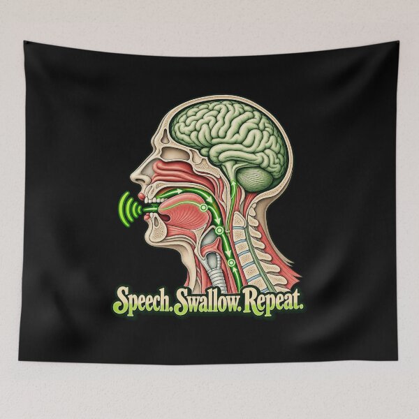 Item preview, Speech Swallow Repeat Speech Language Pathologist SLP T-Shirt designed and sold by Trendably.
